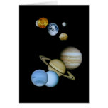 Montagem planetário cartao
