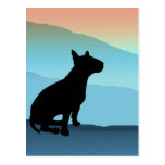 Montanhas azuis bull terrier cartões postais