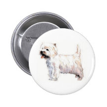 Montanhas Terrier branco ocidentais Westie Botons