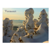 Montanhas verdes Vermont no inverno Cartão Postal