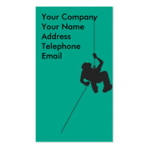 Montanhista Abseiling ou Rappelling Cartao De Visita