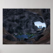 Moradia de caverna impressão