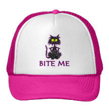 Morda-me! Design do presente do gato Bonés