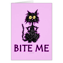 Morda-me! Design do presente do gato Cartões