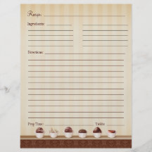 Morte por páginas da inserção da receita do chocol panfletos personalizados