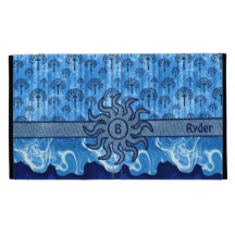 Mosaico azul abstrato das ondas de oceano da terra