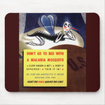 Mosquito de malária de WWII Mousepad