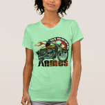 Motocicleta da chama do vintage camisetas