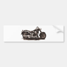 Motocicleta gorda clássica do menino adesivos