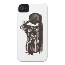 Motocicleta gorda clássica do menino iPhone 4 capas