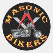 Motociclistas dos pedreiro adesivos redondos