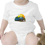 Motor de vapor azul dos desenhos animados camisetas