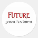 Motorista de auto escolar futuro adesivo redondo