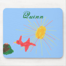 Mousepad da identificação do pássaro-ninho do Kat 