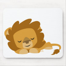 Mousepad do leão dos desenhos animados do sono