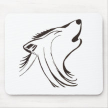 Mousepad do lobo do urro