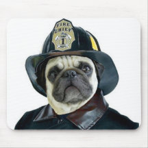 Mousepad do Pug do bombeiro