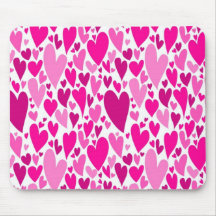 Mousepad dos corações dos namorados cor-de-rosa