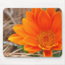 Mousepad floral alaranjado