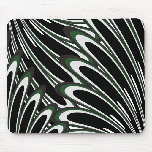Mousepad floral verde do teste padrão do vetor