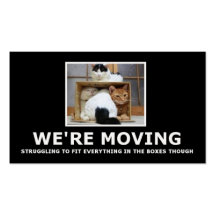 Mover-se da casa engraçada modelo cartões de visitas