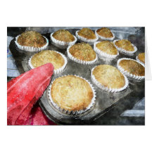 Muffin ou cupcakes do cozimento cartoes