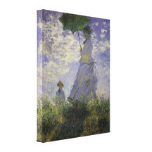 Mulher com o parasol por Monet, impressionismo do  Impressão Em Tela Canvas