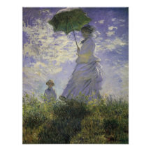 Mulher com o parasol por Monet, impressionismo do  Convites Personalizados