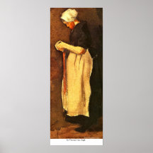 Mulher de Scheveningen por Vincent van Gogh Posters