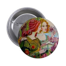 Mulheres de Nouveau da arte com livro Boton