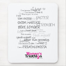 Mulheres tri: Swim.Bike.Run Mouse Pads