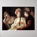 Mulheres turcas, c, Antoine 1754 De Favray Impressão