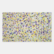 Multi azulejos quadrados pequenos coloridos adesivo em forma retangular