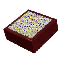 Multi azulejos quadrados pequenos coloridos estojo para jóia