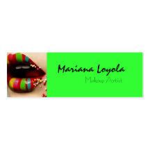 multicolor makeup cartoes de visita