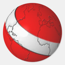 Mundo do mergulhador adesivo