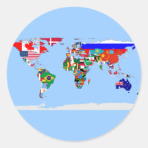 mundo embandeirado adesivo