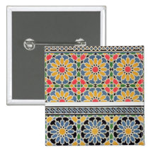 Mure azulejos do mihrab da mesquita de Cheykh Botons
