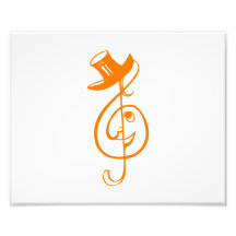 música alaranjada design.png do chapéu alto da car impressão de fotos