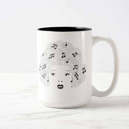 Música bonita caneca