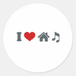 Música da casa do amor adesivo redondo