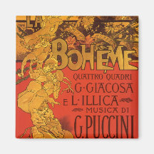 Música de Nouveau da arte do vintage; Ópera de Boh Imãs De Geladeira