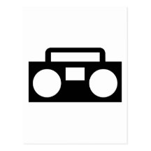 Música de rádio cartoes postais
