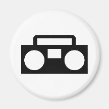 Música de rádio imãs de geladeira