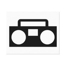 Música de rádio impressão de canvas envolvida