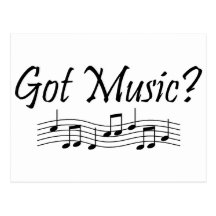 Música obtida? (Notas 1) Cartões Postais