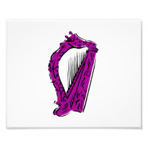 música ornamentado preta roxa design.png da harpa fotografia