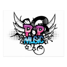 Musica pop cartoes postais