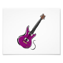 música roxa graphic.png da guitarra elétrica impressão de fotos