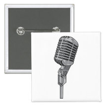 Música sadia audio do ~ de Mike do microfone Botons